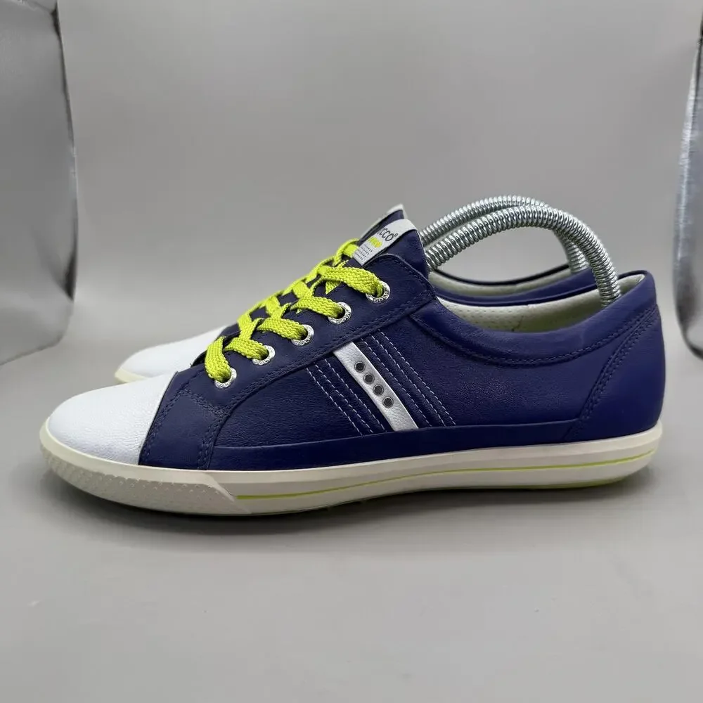 ECCO Spikeless Golf Leather Sneakers Shoes Womens Size US 9-9.5 / EU 40 Blue